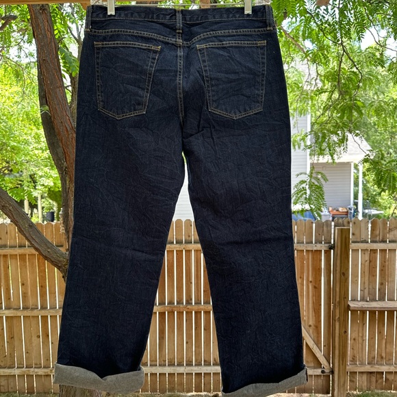 J. Crew Boy Boyfriend Jean Button Fly 33 short Dark Blue NWOT - Picture 6 of 16